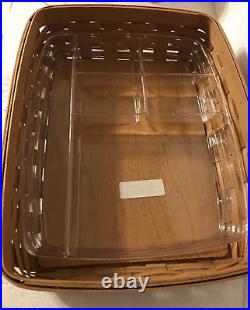 Longaberger Letter Tray Basket 2006 with 6 way Divided Protector