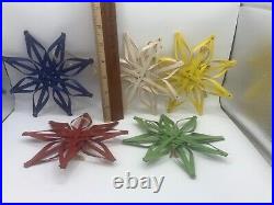 Longaberger Like/Dreden& Company WOVEN STAR ORNAMENT SET OF 5