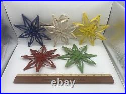 Longaberger Like/Dreden& Company WOVEN STAR ORNAMENT SET OF 5