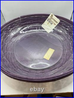 Longaberger Low bowl Basket in the color eggplant