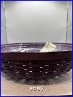 Longaberger Low bowl Basket in the color eggplant