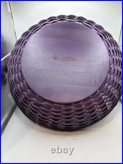 Longaberger Low bowl Basket in the color eggplant