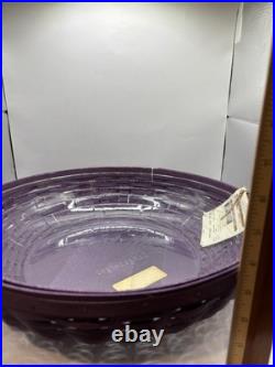 Longaberger Low bowl Basket in the color eggplant