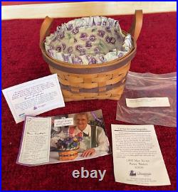Longaberger May Series Honoring Gma Bonnie Entire 14 Basket Set 1990-2002 & 2008