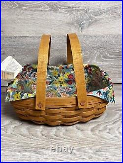 Longaberger Medium Everyday Essentials Basket With Protector And Liner