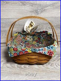 Longaberger Medium Everyday Essentials Basket With Protector And Liner