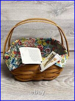 Longaberger Medium Everyday Essentials Basket With Protector And Liner