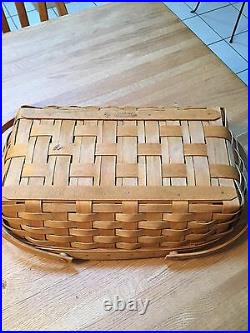 Longaberger Medium Oval Gathering Basket Set New