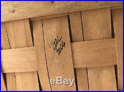 Longaberger Medium Storage Solutions Basket / Wood Lid / Protector SET RARE