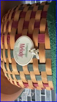 Longaberger Melody 2003 Tree Trimming Basket with Liner, Protector, and Lid SET
