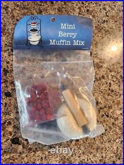 Longaberger Mini Faux Food Mini Berry Muffin Mix Set New Unsued