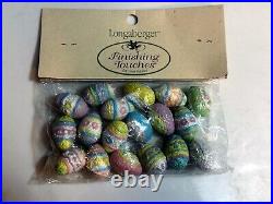 Longaberger Mini Miniature Easter Eggs New In Original Cellophane Package