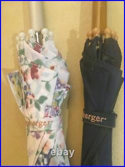 Longaberger Mini Umbrellas- Set /2 Spring Floral & CC Club For JW Mini Umbrella