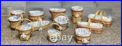 Longaberger Miniature May Series Basket Lot Of 12 With Liners & Protectors Read Longaberger Miniature May Series Basket Lot Of 12 With Liners & Protectors Read