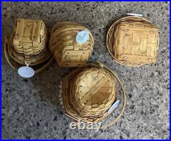 Longaberger Miniature May Series Basket Lot Of 12 With Liners & Protectors Read Longaberger Miniature May Series Basket Lot Of 12 With Liners & Protectors Read