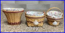 Longaberger Miniature May Series Basket Lot Of 12 With Liners & Protectors Read Longaberger Miniature May Series Basket Lot Of 12 With Liners & Protectors Read