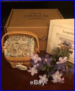 Longaberger Miniature May Series Violet Basket Set Complete Rare -EUC