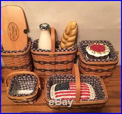 Longaberger Miniature Set Baskets Bowls Wrought Iron Pies Cake Bread Milk MORE