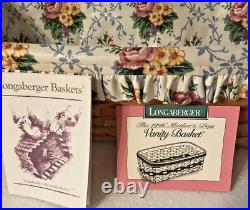 Longaberger Mothers Day Vaniyy Basket Liner Protector Tie On Lid 1996 Vintage
