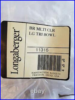 Longaberger Multi Color Tri Bowl Combo Set