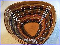 Longaberger Multi-color Basket Set With Protectors And Standnew