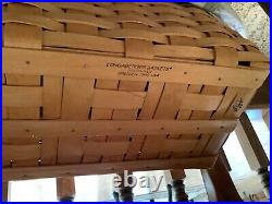 Longaberger NEWSPAPER Basket Combo Set- Wrought Iron Stand, 2 Plastic Protectors