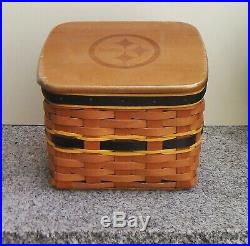 Longaberger NFL TV Time Pittsburgh Steelers Basket Set Made in the USA