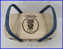 Longaberger New Basket Fest Basket With Lid & Protector 2007 Williamsburg SIGNED