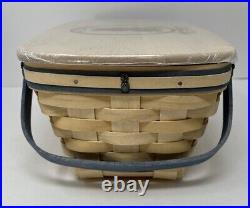 Longaberger New Basket Fest Basket With Lid & Protector 2007 Williamsburg SIGNED