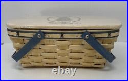 Longaberger New Basket Fest Basket With Lid & Protector 2007 Williamsburg SIGNED