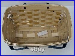 Longaberger New Basket Fest Basket With Lid & Protector 2007 Williamsburg SIGNED