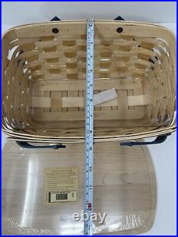 Longaberger New Basket Fest Basket With Lid & Protector 2007 Williamsburg SIGNED