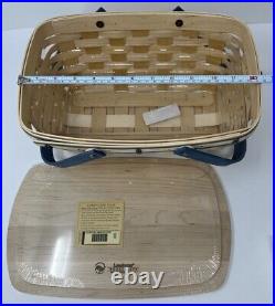 Longaberger New Basket Fest Basket With Lid & Protector 2007 Williamsburg SIGNED