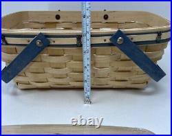 Longaberger New Basket Fest Basket With Lid & Protector 2007 Williamsburg SIGNED