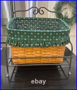 Longaberger Newspaper Basket Combo withStand
