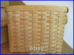 Longaberger Newspaper Basket Set Divided Protector 1999 shipping included