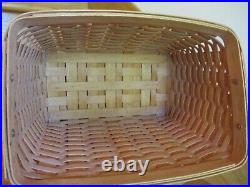 Longaberger Newspaper Basket Set Divided Protector 1999 shipping included