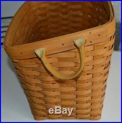Longaberger, Newspaper Set, Rack, Basket, 2 Liners, Protective Liner & Divider