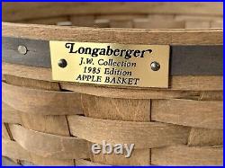 Longaberger Original J. W. Collection 1985 Edition Apple Basket JW HTF