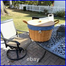 Longaberger Pot of Gold Work Around Basket W Plastic Protector Liner And Lid