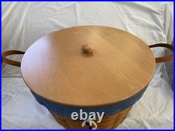 Longaberger Pot of Gold Work Around Basket W Plastic Protector Liner And Lid