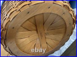 Longaberger Pot of Gold Work Around Basket W Plastic Protector Liner And Lid