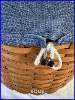 Longaberger Pot of Gold Work Around Basket W Plastic Protector Liner And Lid