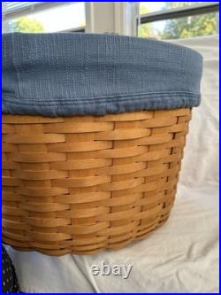 Longaberger Pot of Gold Work Around Basket W Plastic Protector Liner And Lid
