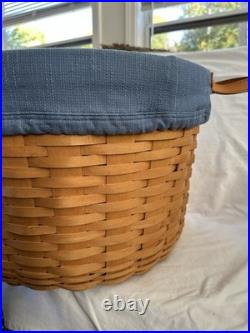Longaberger Pot of Gold Work Around Basket W Plastic Protector Liner And Lid