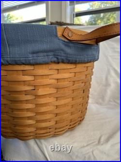 Longaberger Pot of Gold Work Around Basket W Plastic Protector Liner And Lid