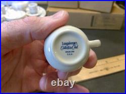 Longaberger Pottery Collectors Club Miniature Tea Set With Boxes