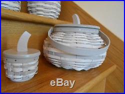 Longaberger Pumpkin & Gourd Baskets Gray & White Set of 4! Shipping included