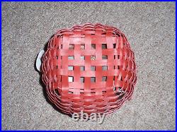Longaberger RARE 2007 Collectors Club Red Apple Basket Set. New
