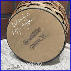 Longaberger RARE 2014 Collectors Club Barrel Basket SIGNED